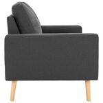 vidaXL Canapé à 2 places Gris foncé Tissu