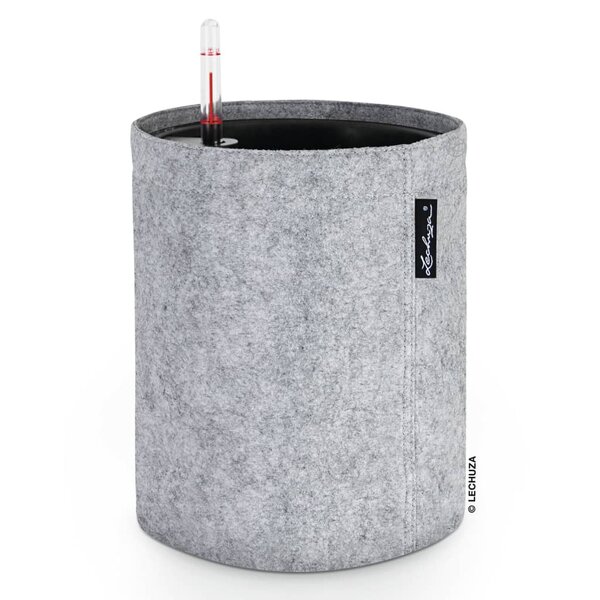 LECHUZA Jardinière TRENDCOVER 23 Felt ALL-IN-ONE Gris clair