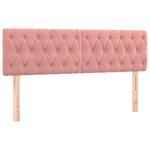 vidaXL Tête de lit à LED Rose 160x7x78/88 cm Velours