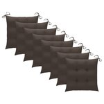 vidaXL Chaises pliables d'extérieur et coussins lot de 8 Bois d'acacia