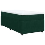 vidaXL Sommier à lattes de lit avec matelas Vert foncé 90x190 cm