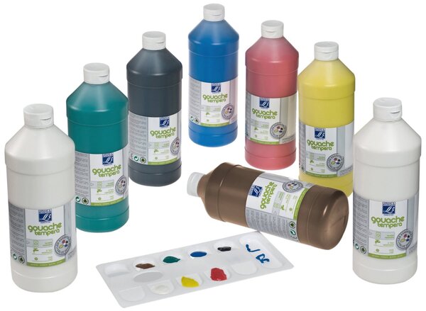 Assortiment 8 litres de gouache Tempera LEFRANC BOURGEOIS
