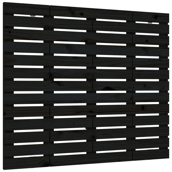 vidaXL Tête de lit murale Noir 141x3x91 5 cm Bois massif de pin