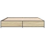 vidaXL Cadre de lit sans matelas chêne sonoma 200x200 cm
