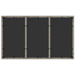 vidaXL Table de jardin dessus en verre gris clair résine tressée