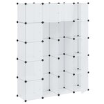 vidaXL Armoire modulaire 14 compartiments blanc 37 x 146 x 180 5 cm