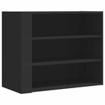 vidaXL Armoire murale noir 75x35x60 cm bois d'ingénierie
