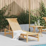 vidaXL Chaise longue 55x199x30 cm bambou