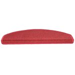 vidaXL Tapis d'escalier 15 pièces 65 x 24 x 4 cm Rouge Demi-rond Grand