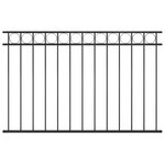 vidaXL Panneau de clôture Acier 1 7x1 m Noir
