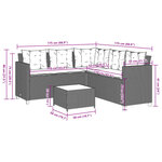 vidaXL Canapé de jardin avec table et coussins en forme de L beige