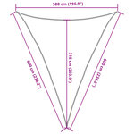 vidaXL Voile d'ombrage 160 g/m² Beige 5x6x6 m PEHD