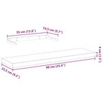 vidaXL Étagère flottante 90x23 5x4 cm bois d'ingénierie