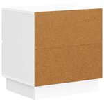 vidaXL Cabinet de chevet Blanc brillant 43 x 34 5 x 44 5 cm