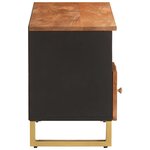 vidaXL Meuble TV marron et noir 100x33 5x46 cm bois massif de manguier