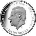 Monnaie FAIRIES OF THE FOREST 1 Oz Argent 1$ Niue 2026