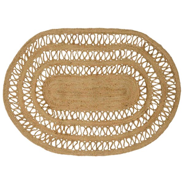 vidaXL Tapis de surface Naturel 100 x 152 cm Jute