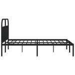 vidaXL Cadre de lit métal sans matelas et tête de lit noir 180x200 cm
