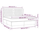 vidaXL Sommier à lattes de lit avec matelas Noir 180x200 cm Velours