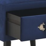 vidaXL Tables de chevet 2 Pièces Bleu 40x35x40 cm Velours