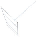 vidaXL Paroi de douche Blanc 80x195 cm Verre ESG transparent