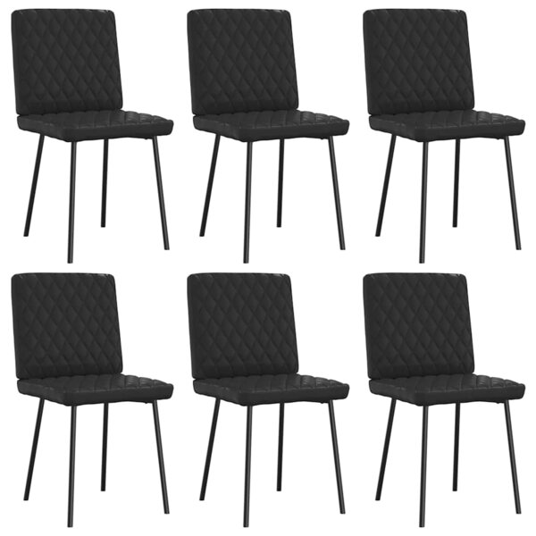 vidaXL Chaises à manger lot de 6 noir similicuir