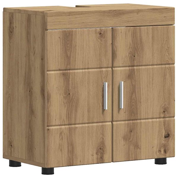 vidaXL Armoire de lavabo de salle de bain TULUM chêne artisanal