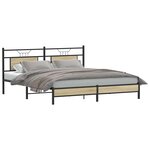 vidaXL Cadre de lit sans matelas chêne marron 183x213 cm