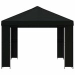 vidaXL Pavillon 4 × 3 m Noir Polyester et Acier 190 gsm