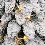 vidaXL Sapin de Noël artificiel pré-éclairé avec 80 LED/neige floquée