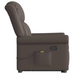 vidaXL Fauteuil de massage inclinable marron brillant similicuir