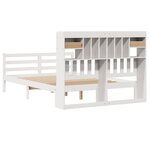 vidaXL Lit bibliothèque sans matelas blanc 160x200 cm bois pin massif