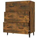 vidaXL Buffet chêne fumé 69 5x34x90 cm bois d'ingénierie