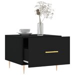 vidaXL Tables basses 2 Pièces noir 50x50x40 cm bois d'ingénierie