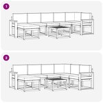 vidaXL Ensemble de canapés d'extérieur 8 pc Gris Naturel et Clair