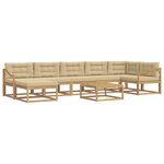 vidaXL Ensemble de canapés d'extérieur 8 pc Blanc et Beige
