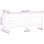 vidaXL Boîte à coussins d'extérieur Marron 150x50x56 cm Sapin massif
