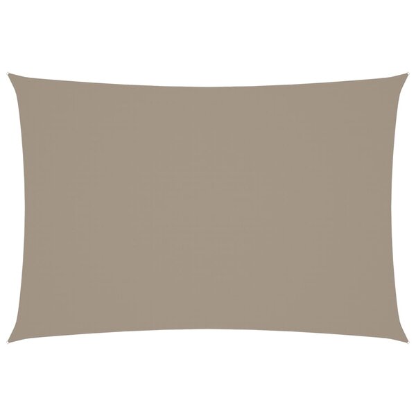 vidaXL Voile de parasol tissu oxford rectangulaire 2 5x4 5 m taupe