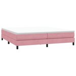 vidaXL Sommier à lattes de lit sans matelas rose 200x210 cm velours