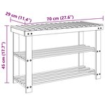 vidaXL Étagère à chaussures 2 en 1 avec dessus banc 2 Pièces Bois massif