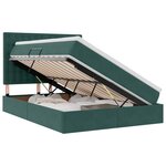 vidaXL Lit avec rangement et matelas Vert foncé 140 x 200 cm Velours