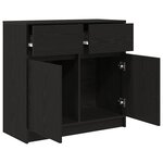 vidaXL Buffet avec tiroir chêne noir 80x34x76 cm bois d'ingénierie