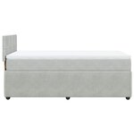 vidaXL Sommier à lattes de lit et matelas Gris clair 90x190 cm Velours