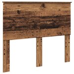 vidaXL Cadre de lit avec tiroir Bois ancien 135 x 190 cm Pin massif