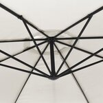 vidaXL Parasol de jardin en porte-à-faux 3 5 m blanc sable