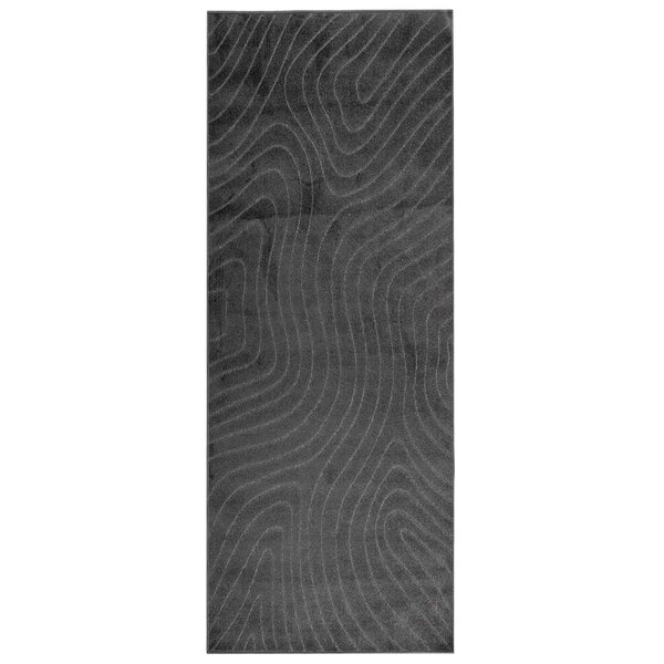 vidaXL Tapis de surface HUARTE Anthracite 150 x 80 cm Polyester