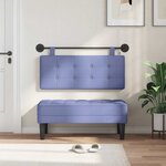 vidaXL Tête de lit suspendue Avec lumière LED Bleu denim Tissu