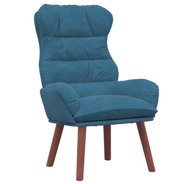 vidaXL Fauteuil Relaxant en Velours Bleu
