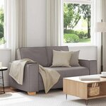 vidaXL Canapé 2 places Taupe 120 cm Tissu
