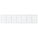 vidaXL Panier gabion avec couvercle 700x50x150 cm fer galvanisé